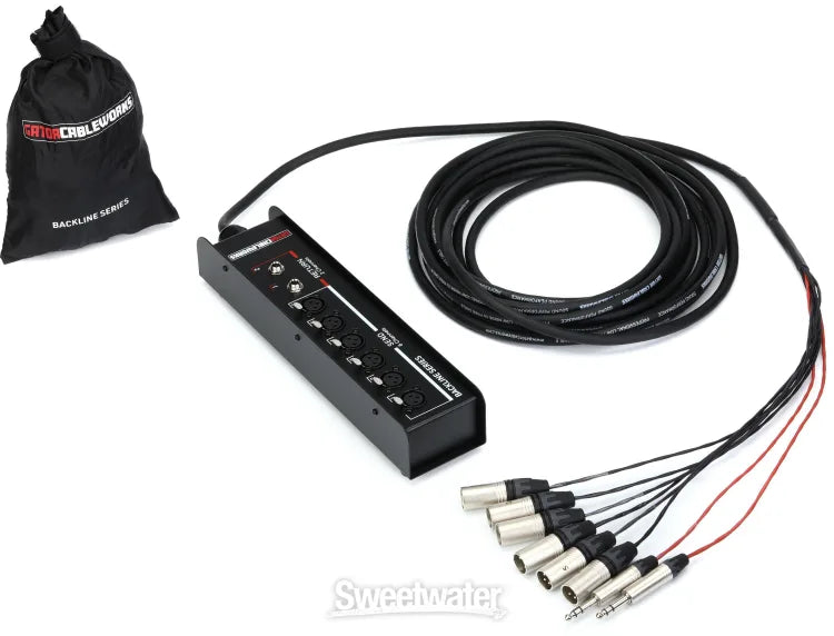 Gator Cableworks Backline Series 6 x 2 Drop Snake 30 foot