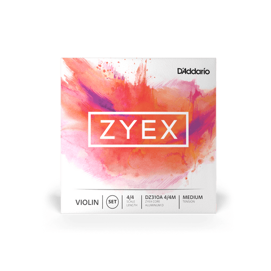 D'Addario DZ310A Zyex Violin String Set - 4/4 Size with Aluminum