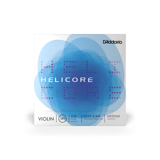D'Addario H310 4/4M Helicore Violin String Set - 4/4 Size - Medium Tension