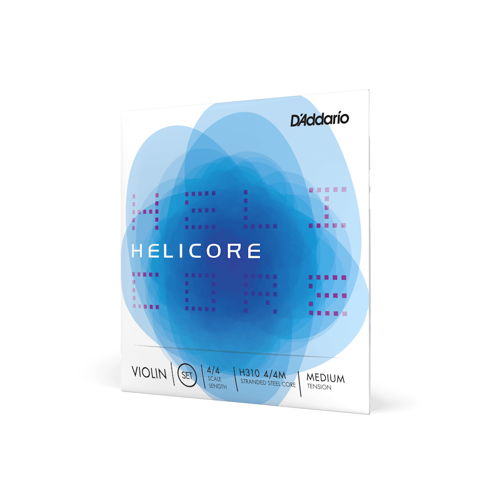 D'Addario H310 4/4M Helicore Violin String Set - 4/4 Size - Medium Tension