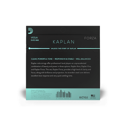 D'Addario K410 Kaplan Forza Viola String Set - Medium Scale