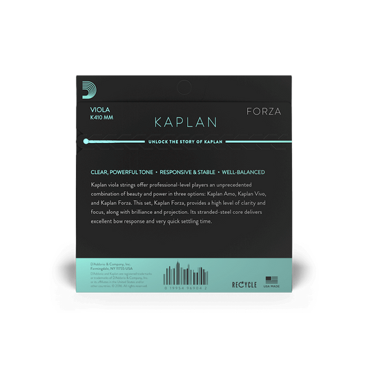 D'Addario K410 Kaplan Forza Viola String Set - Medium Scale