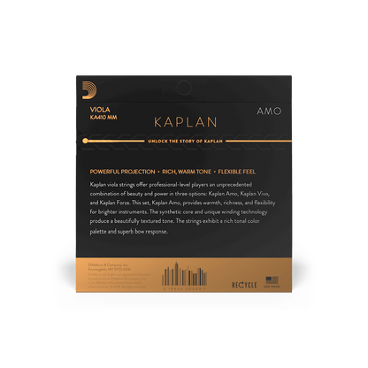 D'Addario KA410 Kaplan Amo Viola String Set - Medium Scale