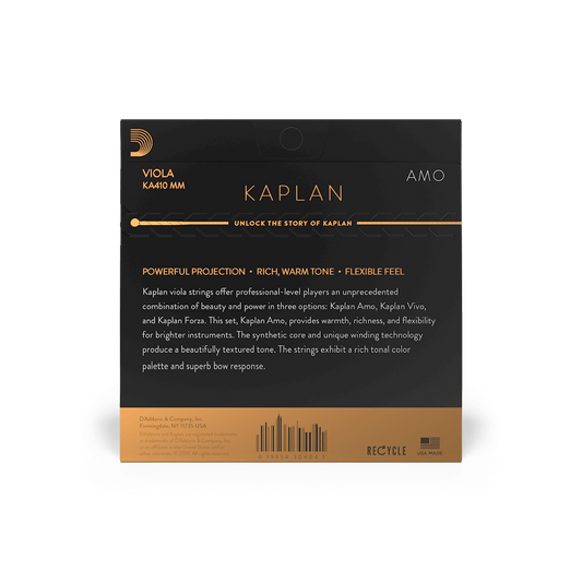 D'Addario KA410 Kaplan Amo Viola String Set - Medium Scale