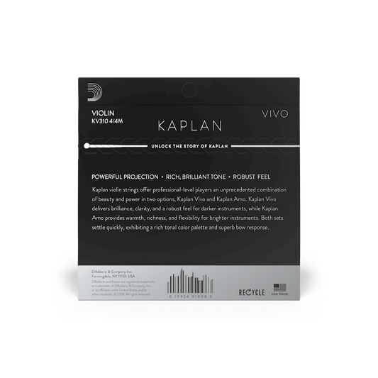 D'Addario KV310 Kaplan Vivo Violin String Set - 4/4 Size