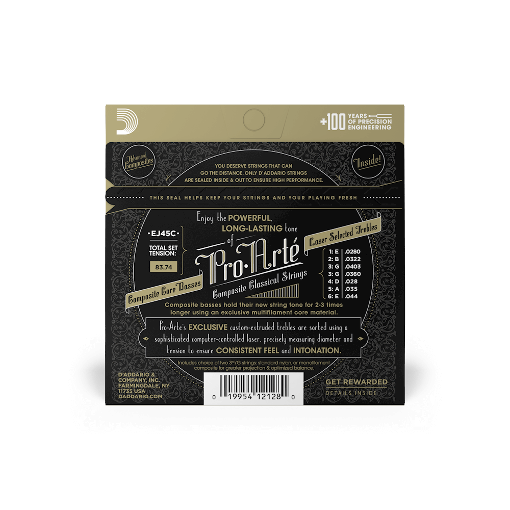 D'Addarío EJ45C Pro Arte Normal Tension - Composite Core Classical Guitar Strings