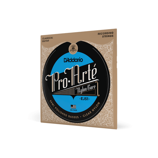 D'Addarío EJ51 Hard Tension - Nylon with Polished Basses Classical Guitar Strings