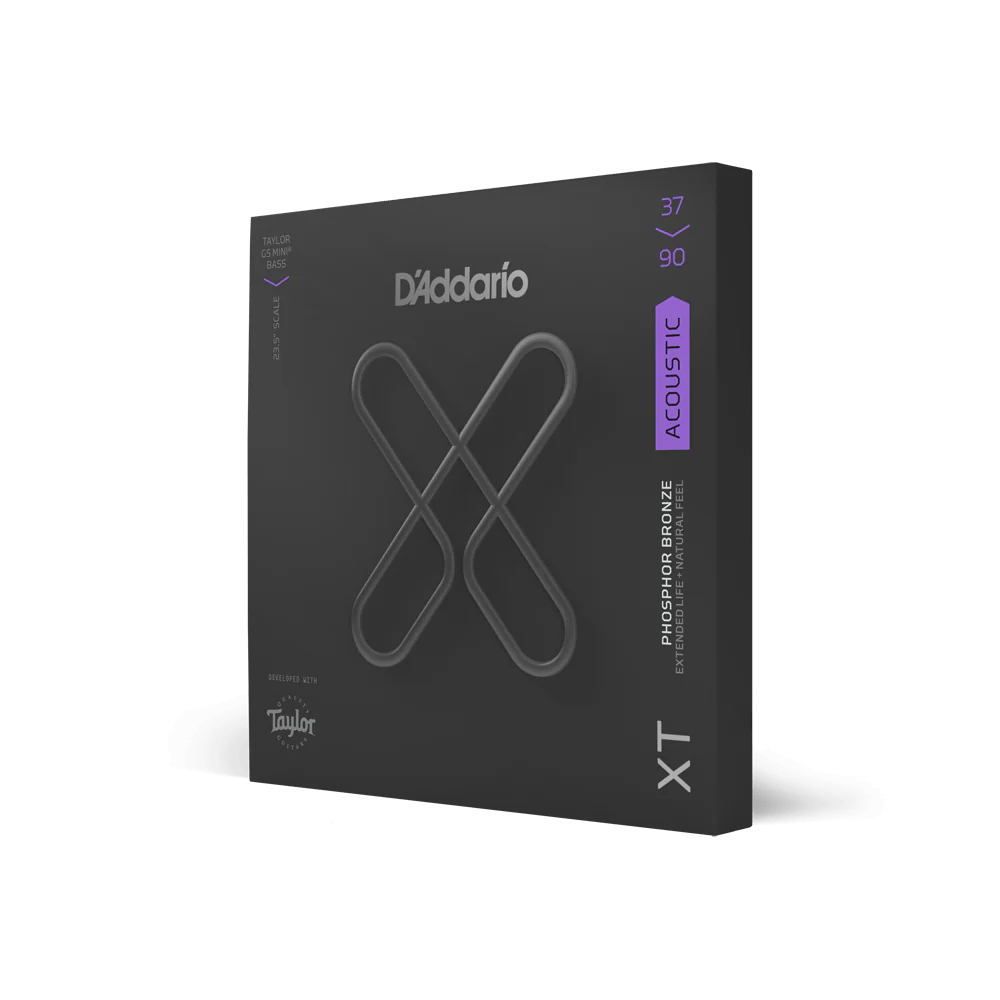 D'Addario XT Taylor GS Mini Coated Phosphor Bronze Acoustic Bass Guitar Strings - .037-.090 Custom Light