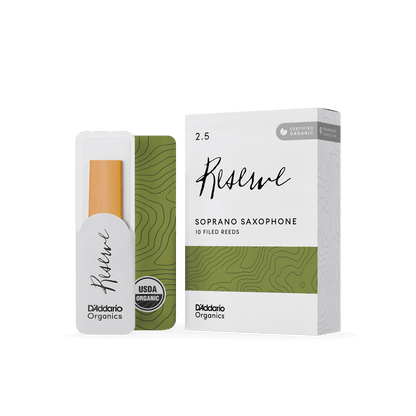 Organic Reserve Soprano Saxophone Reeds - Individually-Sealed, 10-Pack