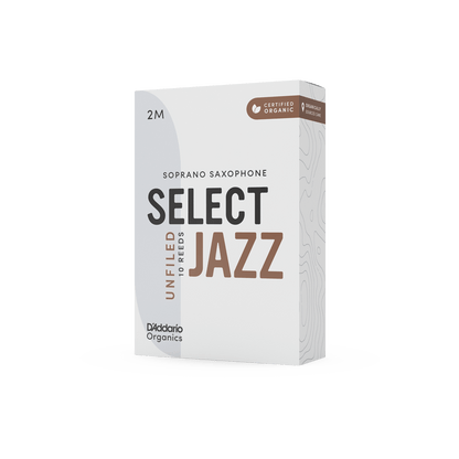 Organic Select Jazz Unfiled Soprano Saxophone Reeds - Individually-Sealed, 10-Pack