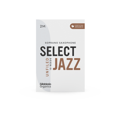 Organic Select Jazz Unfiled Soprano Saxophone Reeds - Individually-Sealed, 10-Pack
