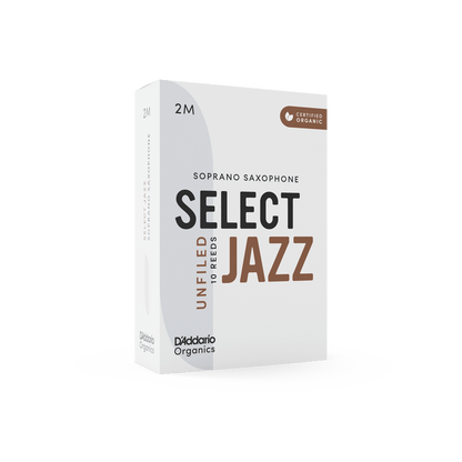 Organic Select Jazz Unfiled Soprano Saxophone Reeds - Individually-Sealed, 10-Pack
