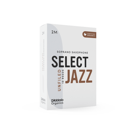 Organic Select Jazz Unfiled Soprano Saxophone Reeds - Individually-Sealed, 10-Pack