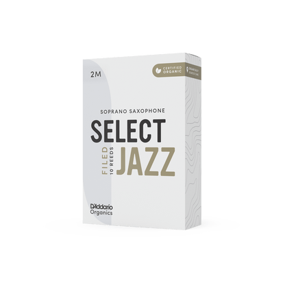 Organic Select Jazz Filed Soprano Saxophone Reeds, Individually-Sealed, 10-Pack