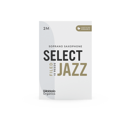 Organic Select Jazz Filed Soprano Saxophone Reeds, Individually-Sealed, 10-Pack