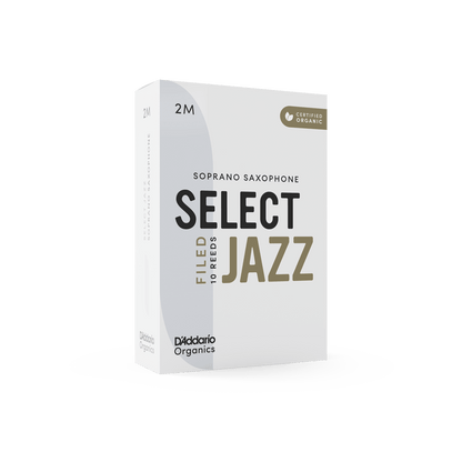 Organic Select Jazz Filed Soprano Saxophone Reeds, Individually-Sealed, 10-Pack