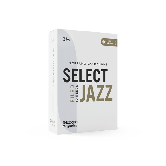 Organic Select Jazz Filed Soprano Saxophone Reeds, Individually-Sealed, 10-Pack