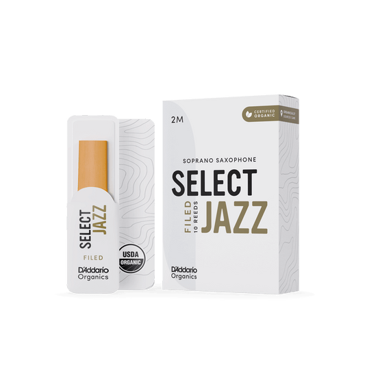Organic Select Jazz Filed Soprano Saxophone Reeds, Individually-Sealed, 10-Pack