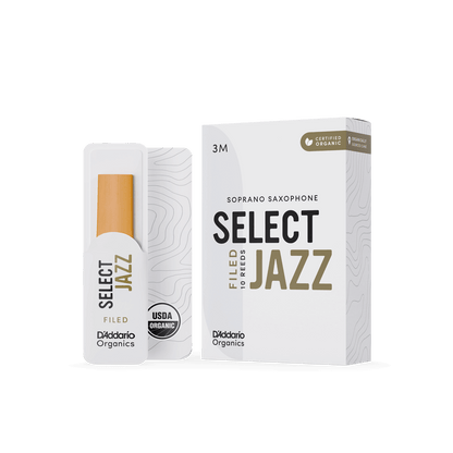 Organic Select Jazz Filed Soprano Saxophone Reeds, Individually-Sealed, 10-Pack