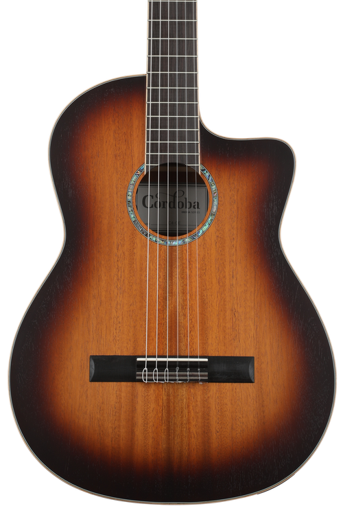 Cordoba C4-CE Nylon String Acoustic-Electric Guitar Edgeb