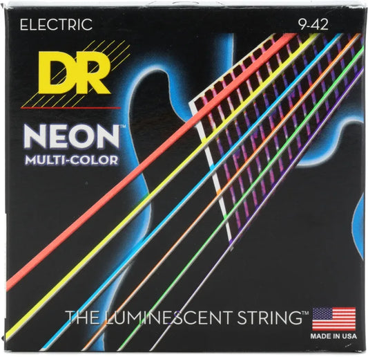 DR Strings Hi-Def Neon Multi-Color K3 Coated Electric Guitar Strings