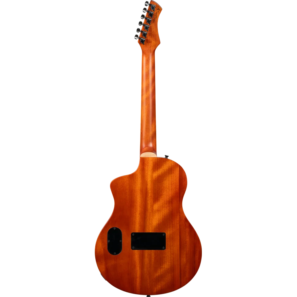 Ortega TourPlayer Series Full Size Guitar Solid Okoume/ Flamed Maple Grey Burst