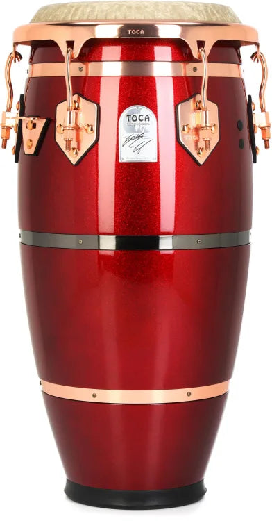 Toca Percussion Eric Velez Signature Series Tumba  12.5 inches, Rojo Arándano with Rose Gold Hardware