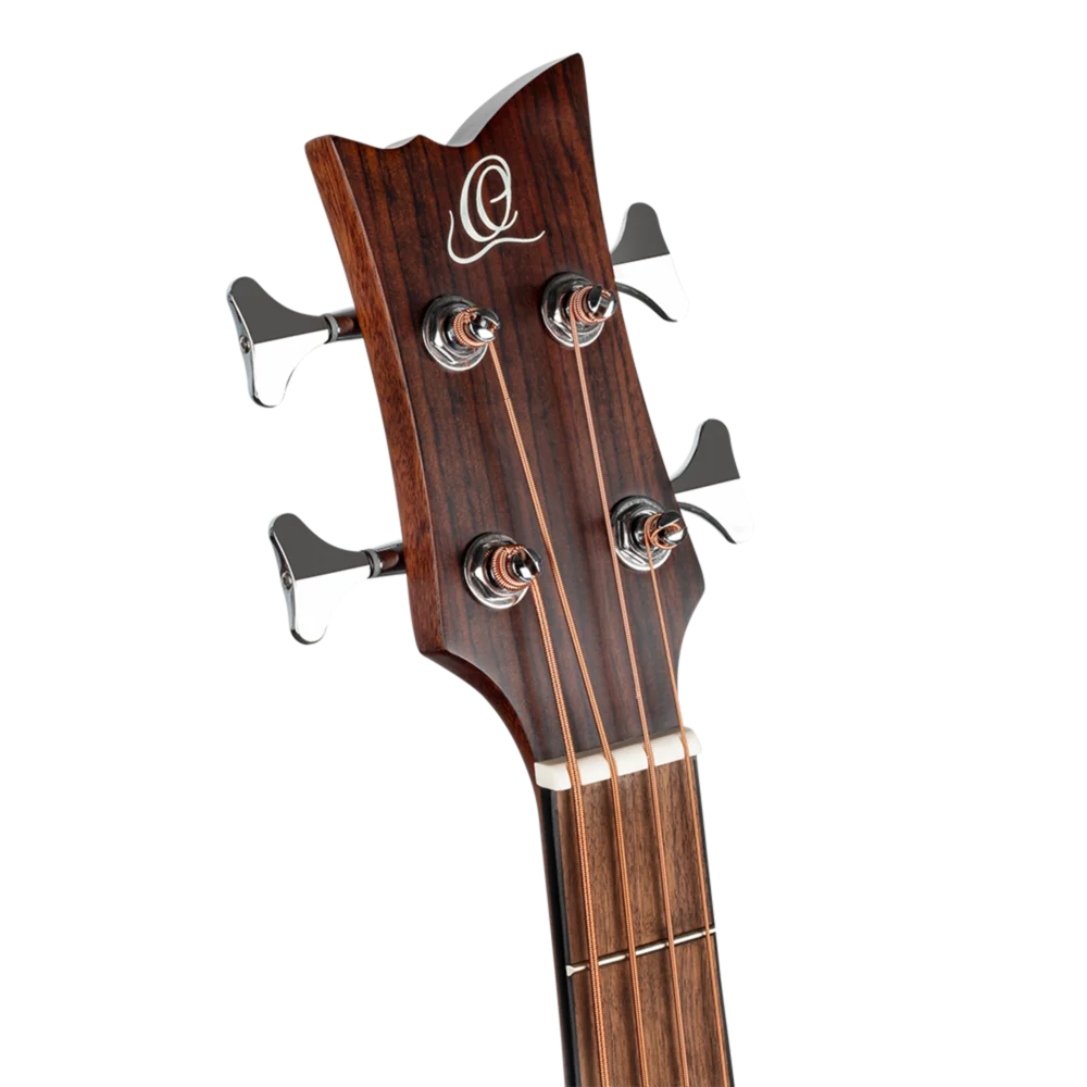 Ortega Acoustic Bass Deep Series 7 4-String Medium Scale Bass Spruce/ Mahogany Bourbon Fade - D7CE-BFT-4
