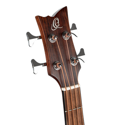 Ortega Acoustic Bass Deep Series 7 4-String Medium Scale Bass Spruce/ Mahogany Bourbon Fade - D7CE-BFT-4