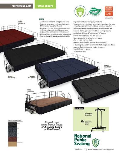 National Public Seating NPS Stage Kits