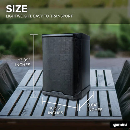 Gemini GPSS-650 Portable 200W Bluetooth PA Speaker - 12 Hour Battery