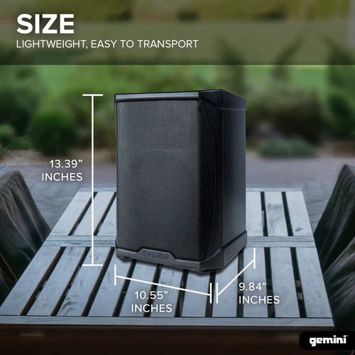 Gemini GPSS-650 Portable 200W Bluetooth PA Speaker - 12 Hour Battery