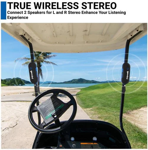 Gemini Magnetic Bluetooth Speaker Golf Cart - Portable IPX6 LED Speaker