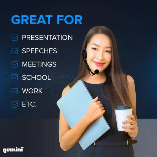GEMINI UHF-6200HL Lightweight Wireless Headset Microphone System