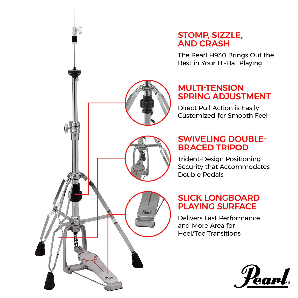 Pearl H930 Demonator Hi-hat Stand