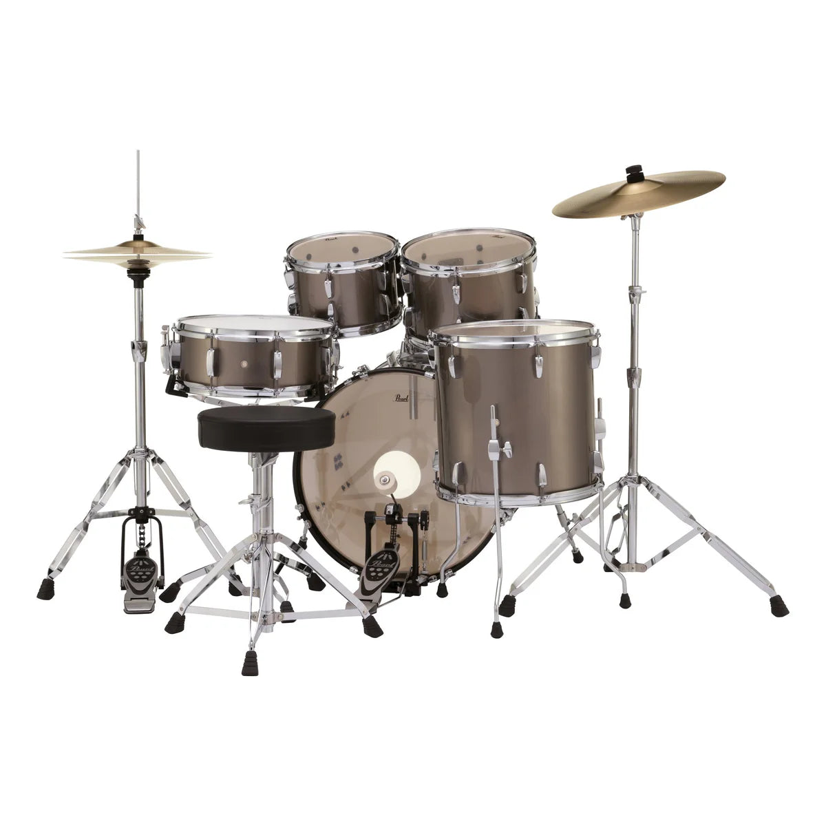 Pearl Roadshow 5-piece Drum Set with Hardware and Cymbals 22" Bass Drum Bronze Metallic