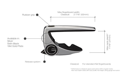 G7th Performance 2 Classical Guitar Capo