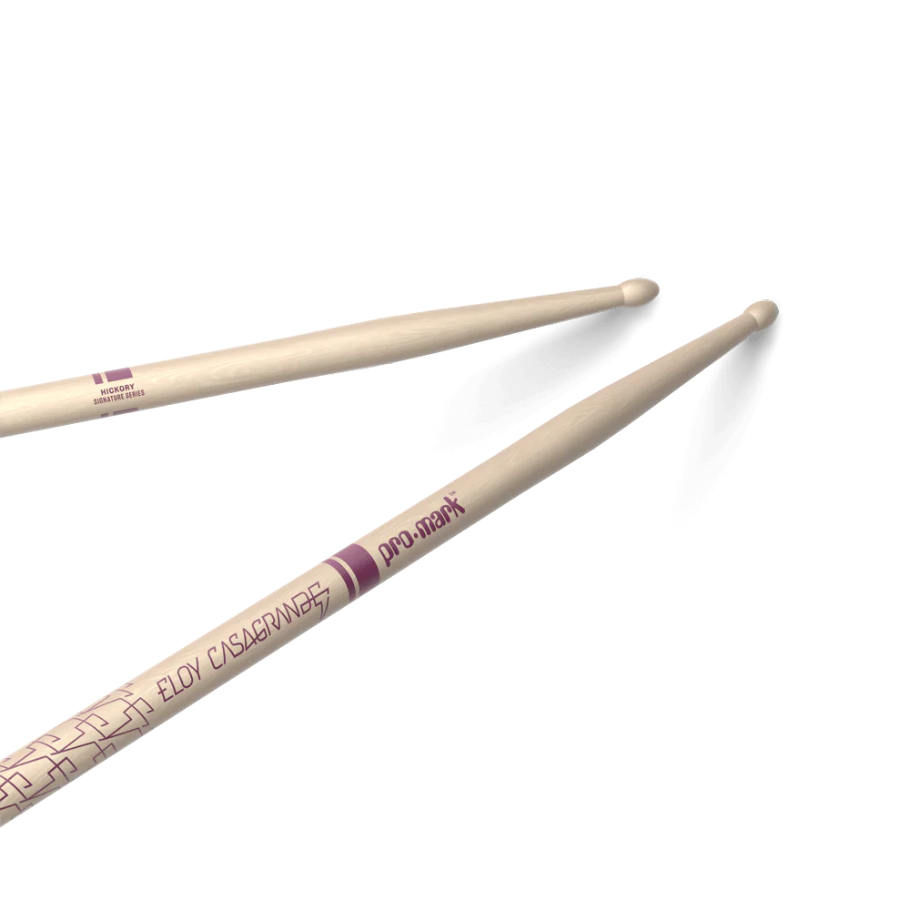 Promark Eloy Casagrande Signature Raw Hickory Drumstick- Wood Tip