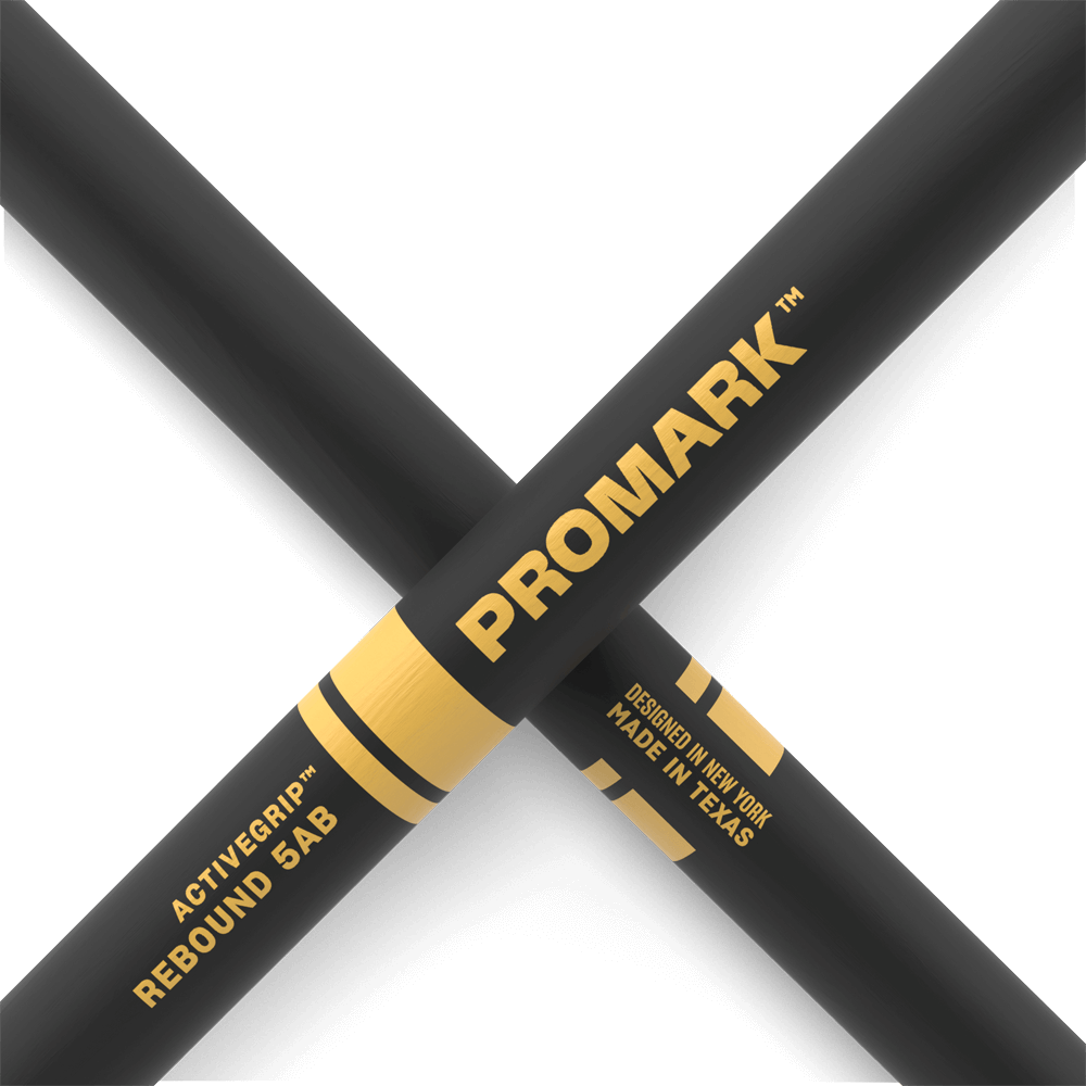 Promark Rebound 5AB ActiveGrip Drumsticks Acorn Wood Tip
