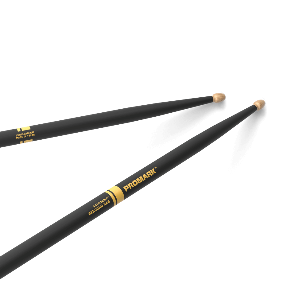 Promark Rebound 5AB ActiveGrip Drumsticks Acorn Wood Tip