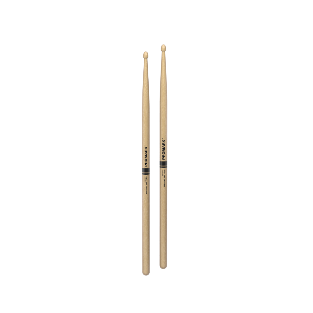 Promark Rebound 5AB Long Hickory Drumsticks Acorn Wood Tip