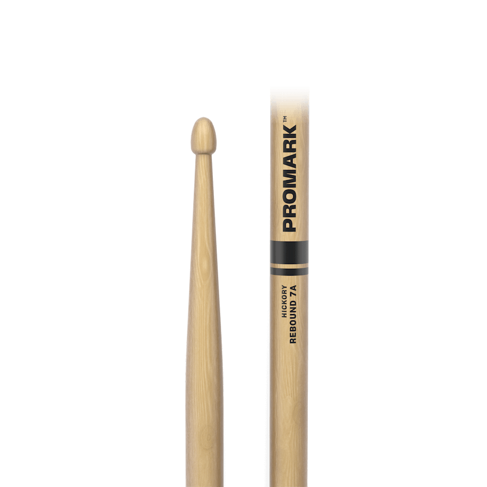 Promark Rebound Drumsticks - 7A - Hickory - 0.535-inch - Acorn Tip