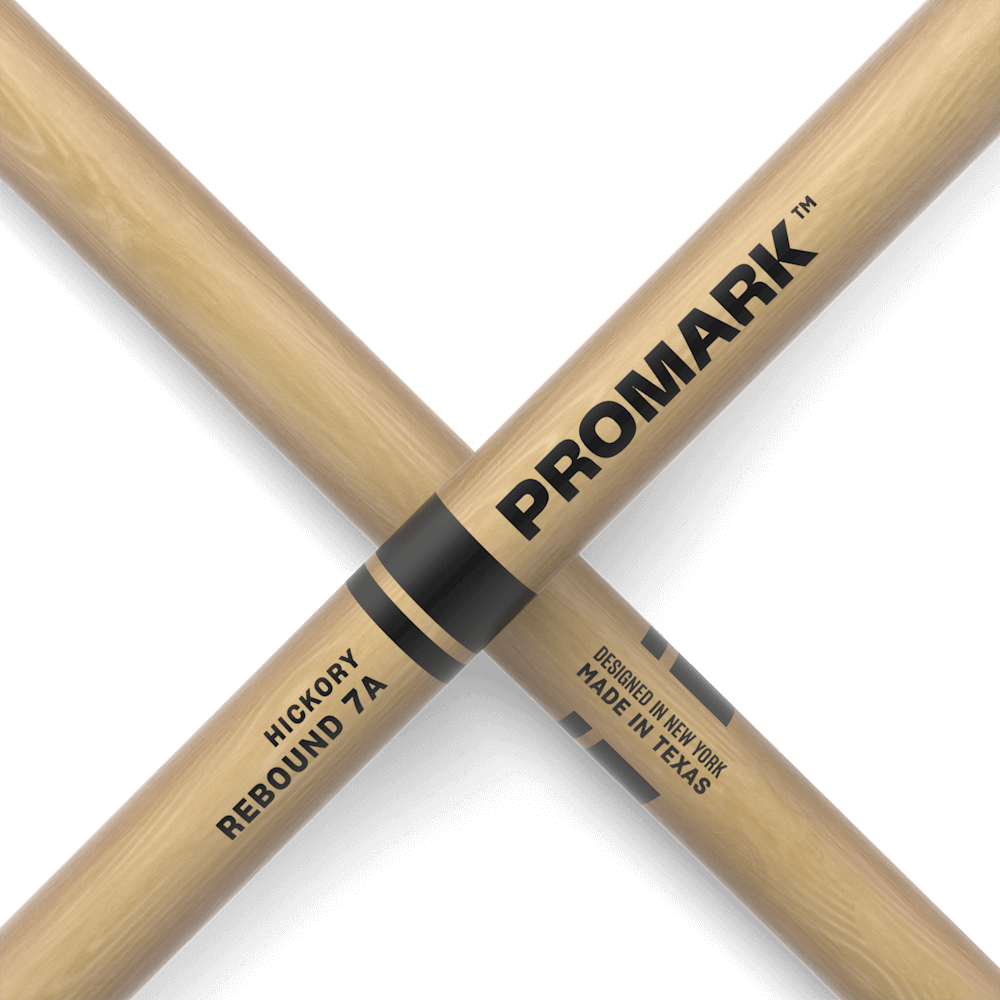 Promark Rebound Drumsticks - 7A - Hickory - 0.535-inch - Acorn Tip