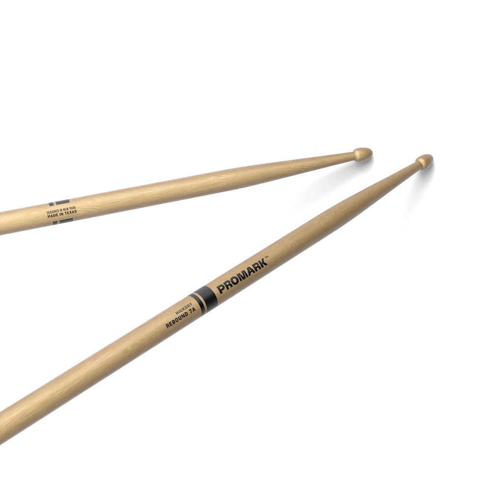 Promark Rebound Drumsticks - 7A - Hickory - 0.535-inch - Acorn Tip