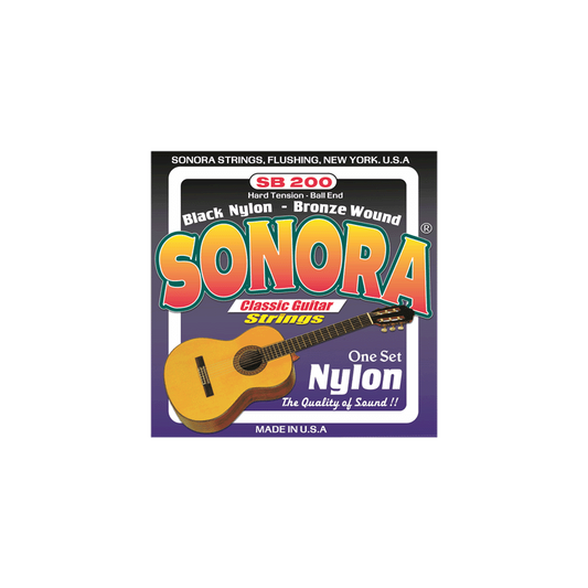 Sonora Classic Guitar String Black Nylon Bronze with Ball End SB200