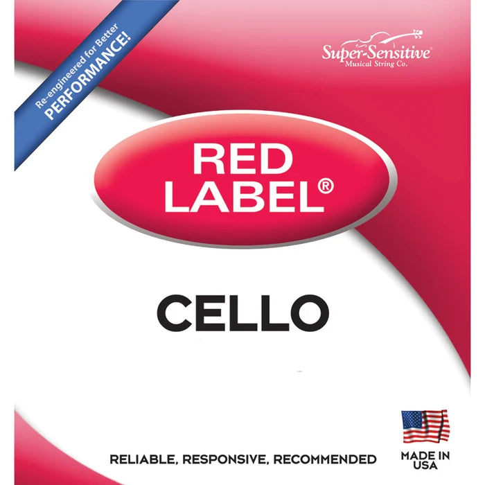 Super- Sensitive Red Label Cello String 3/4 - Singles